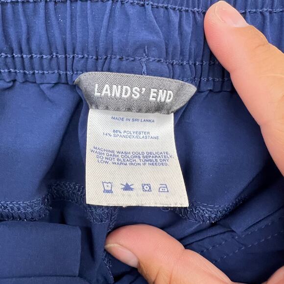 Lands' End Athletic Shorts Women's 4 Blue Pockets Athletic Swim Outdoors Hike - Picture 4 of 8